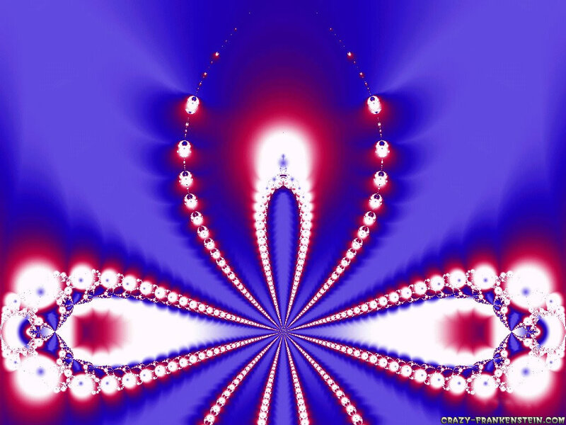 Fractal Pattern with Lights — Blue