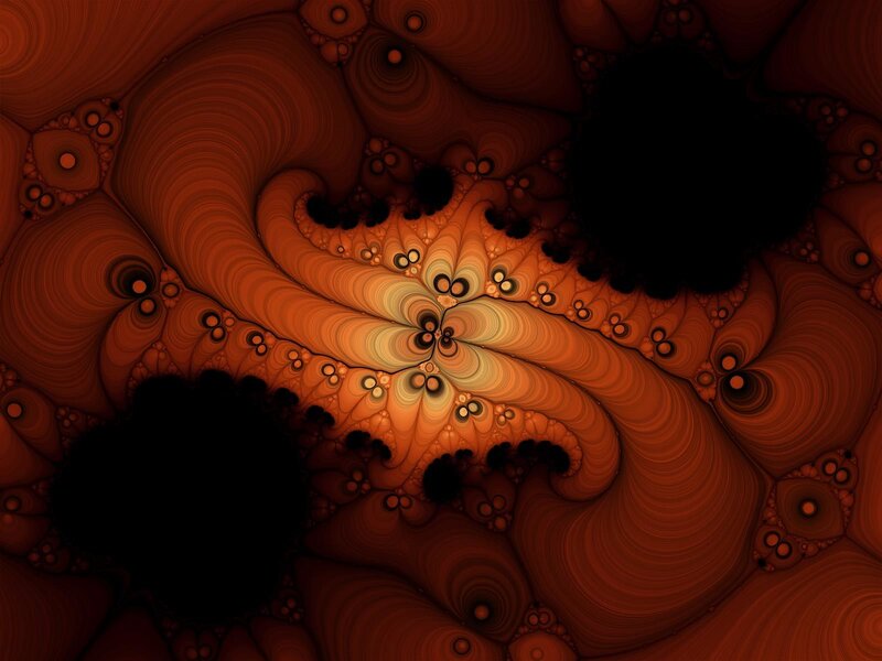 fractal pattern with orange and black