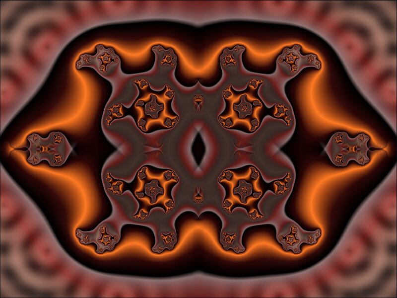 fractal pattern with orange and brown hues