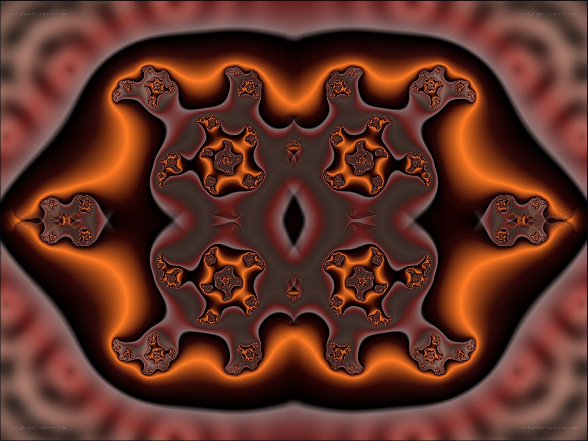 fractal pattern with orange and brown hues