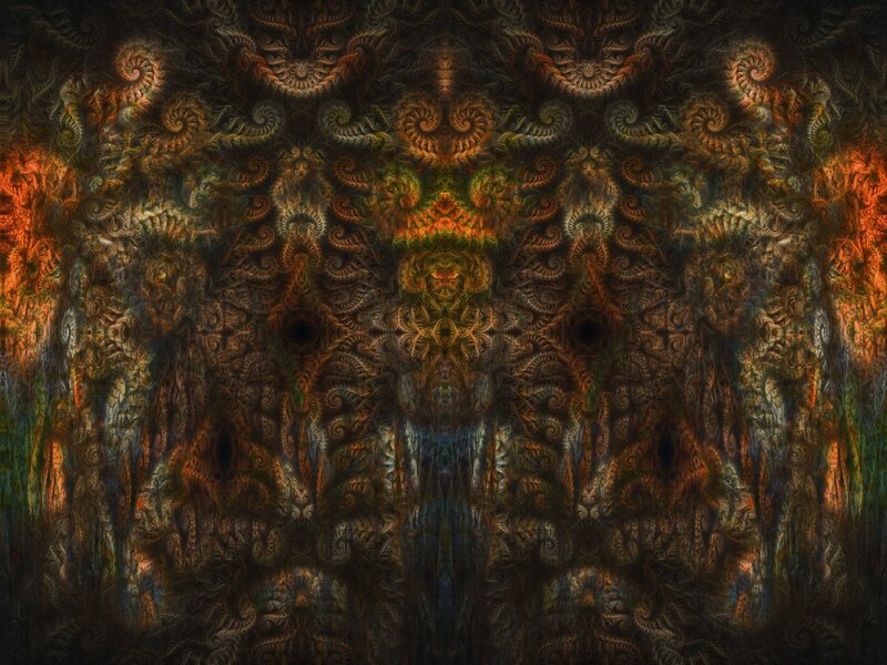 Fractal pattern with organic textures