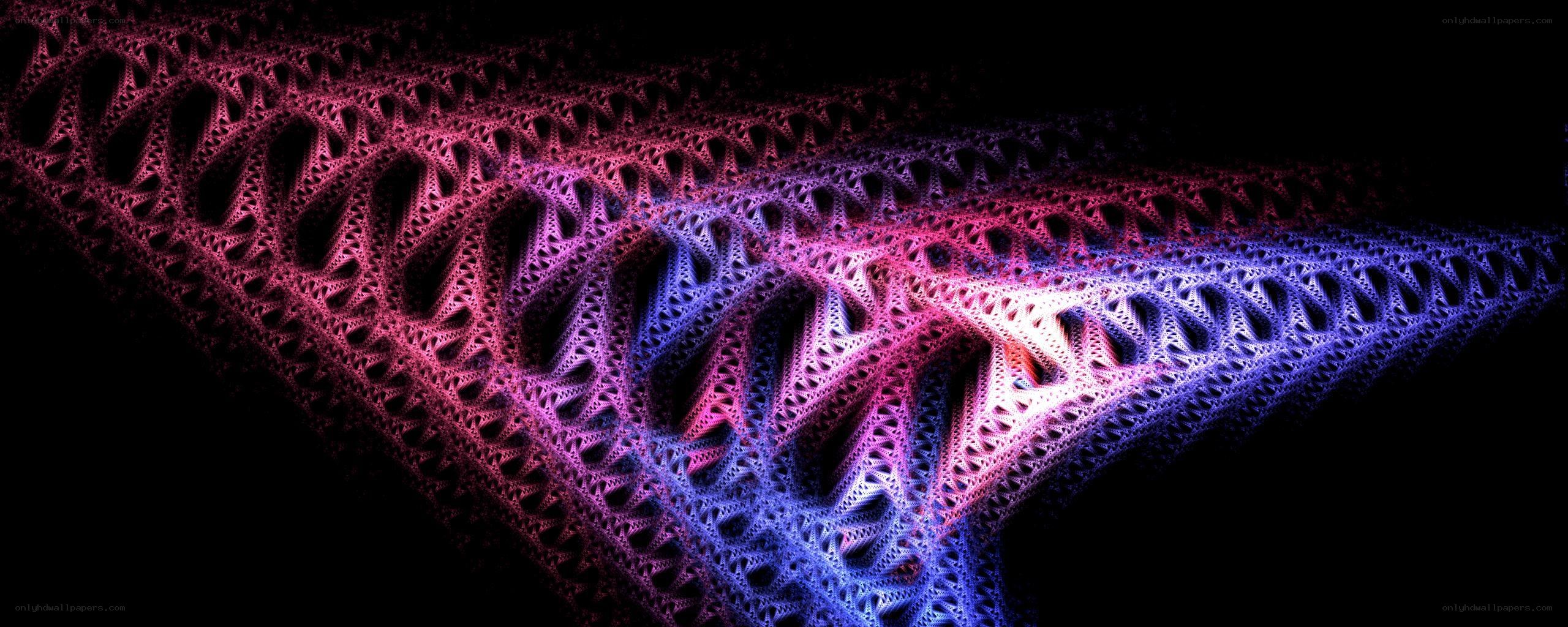 fractal pattern with pink and blue hues