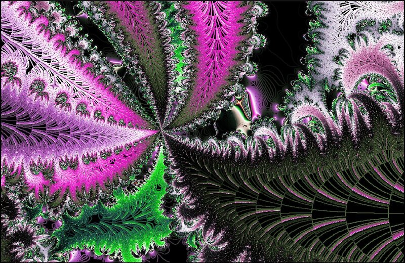 Fractal Pattern with Purple and Green