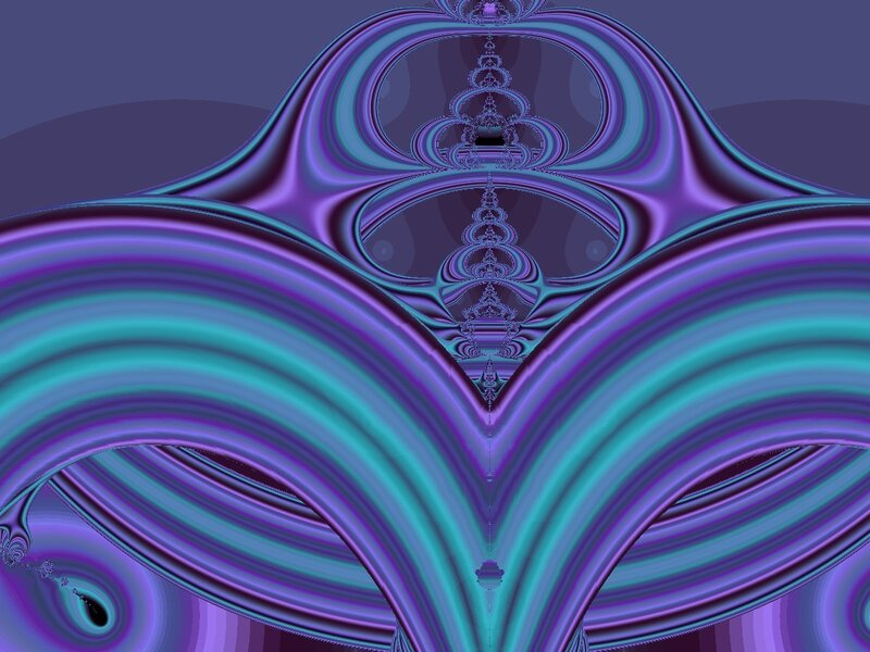 Fractal Pattern with Purple and Teal