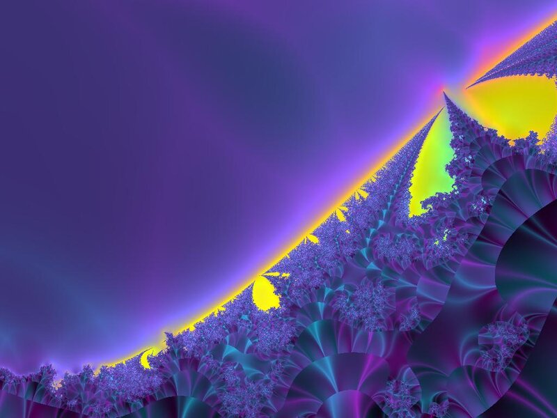 Fractal Pattern with Purple and Yellow