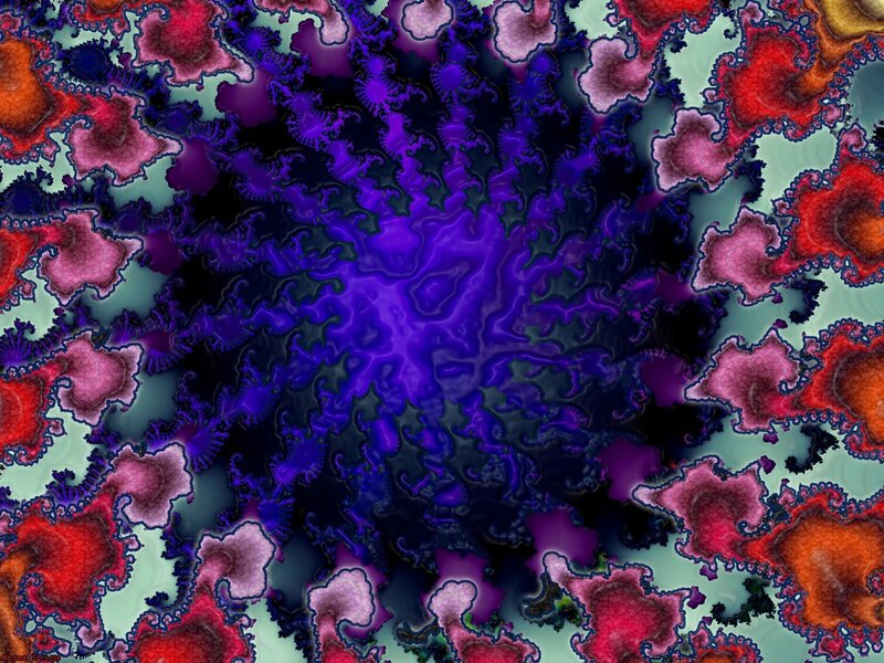 Fractal Pattern with Purple Center