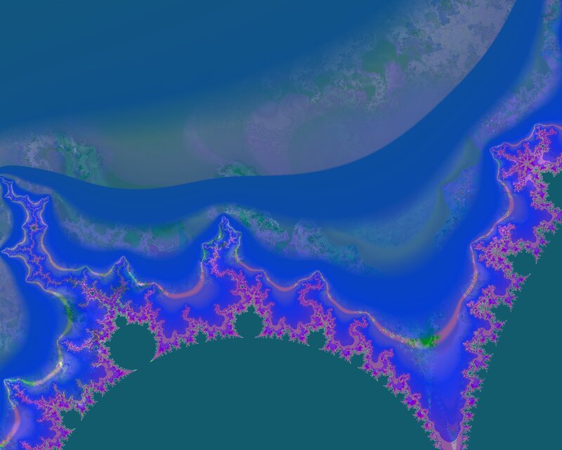 Fractal Pattern with Purple Edges