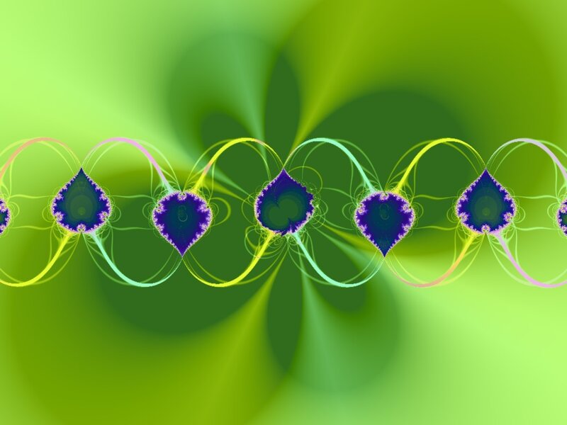 Fractal Pattern with Purple Shapes
