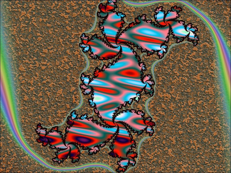 fractal pattern with rainbow border