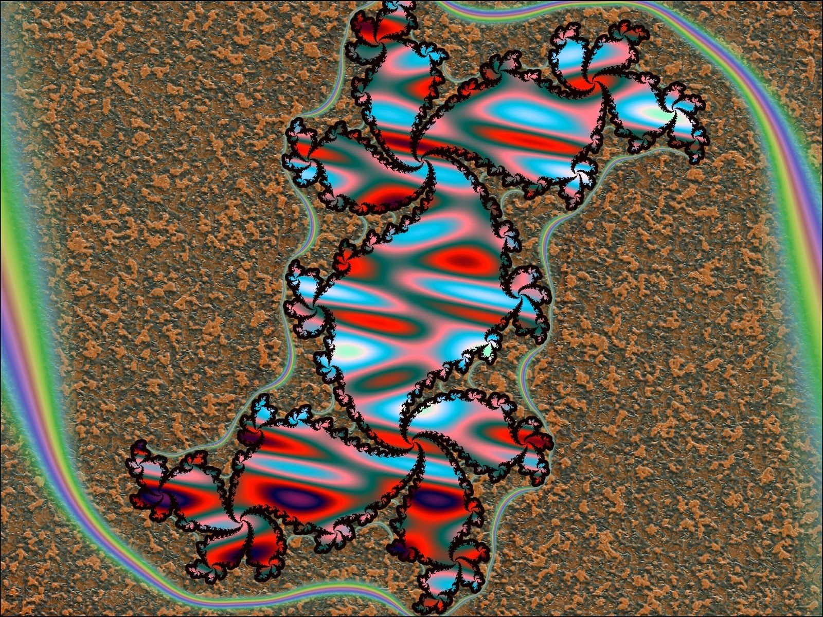 fractal pattern with rainbow border
