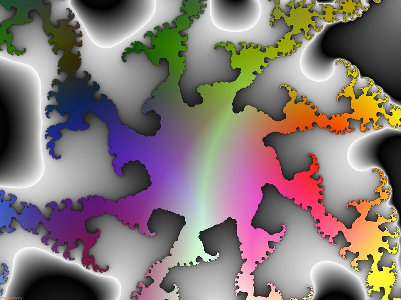 Fractal Pattern with Rainbow Colors — Purple