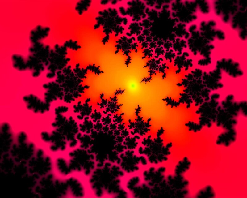 fractal pattern with red and black