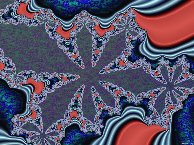 Fractal Pattern with Red and Blue — Hypnotic