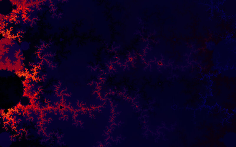 Fractal Pattern with Red and Blue