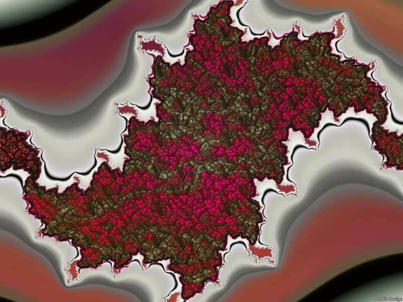 Fractal pattern with red and brown tones