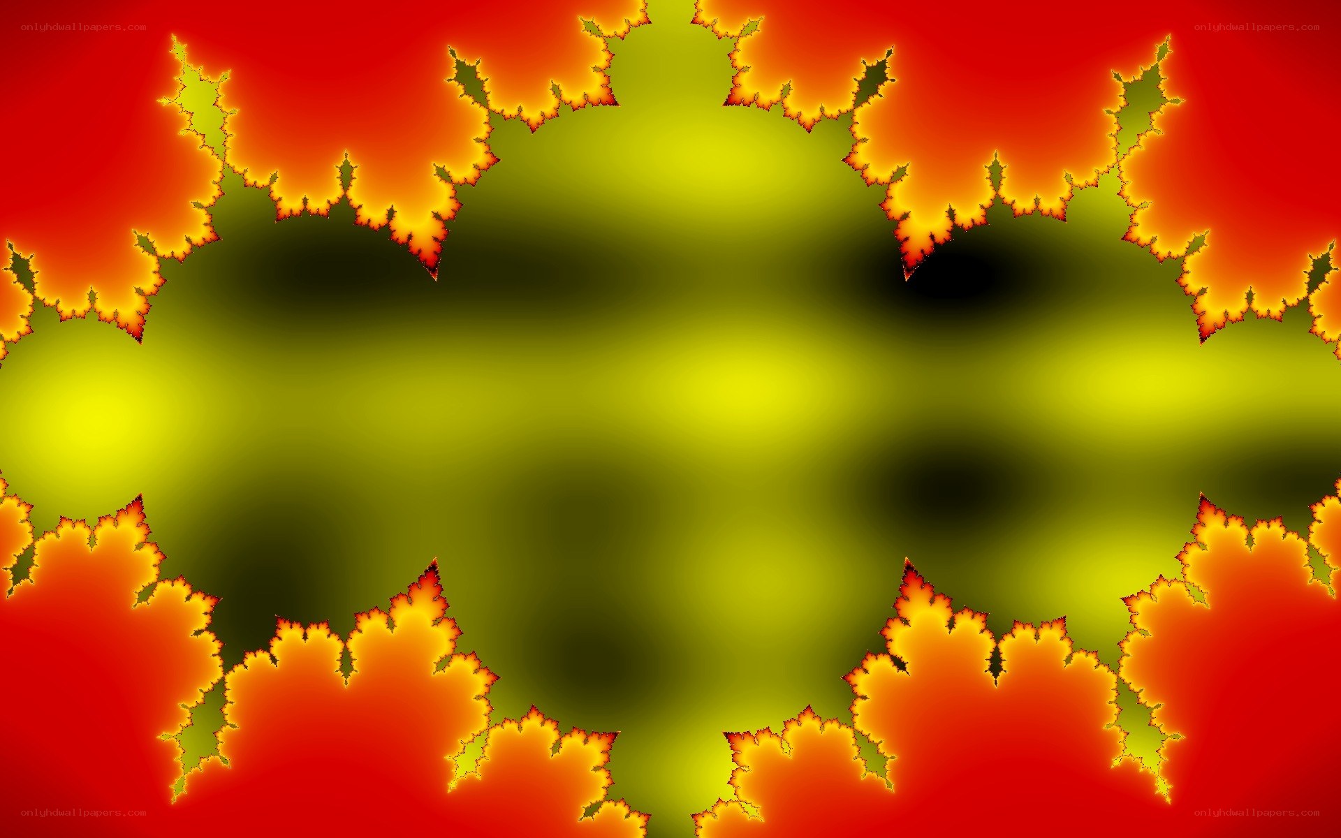 fractal pattern with red and green colors