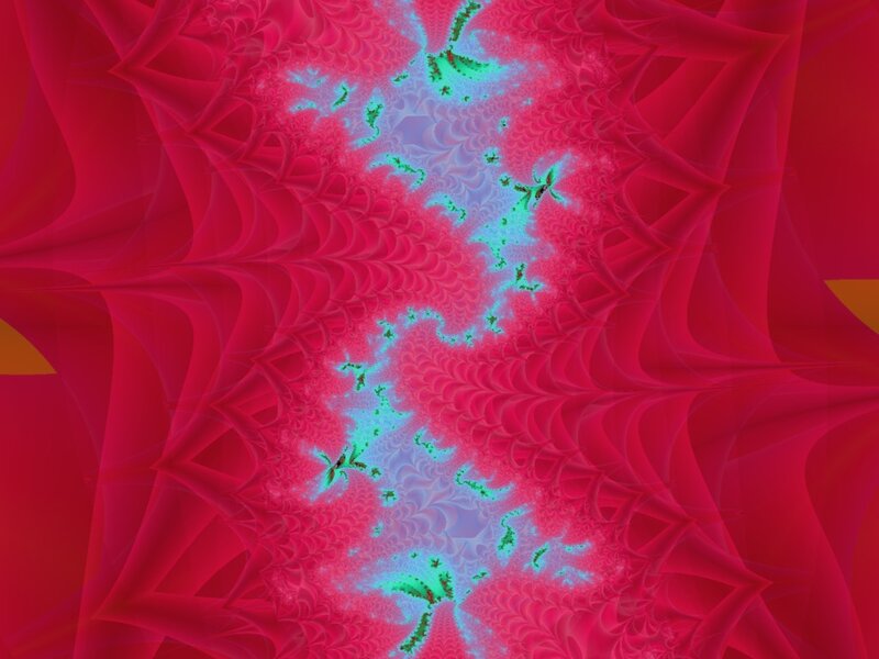 fractal pattern with red and green hues