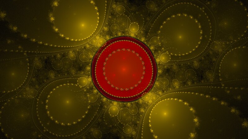 Fractal pattern with red center