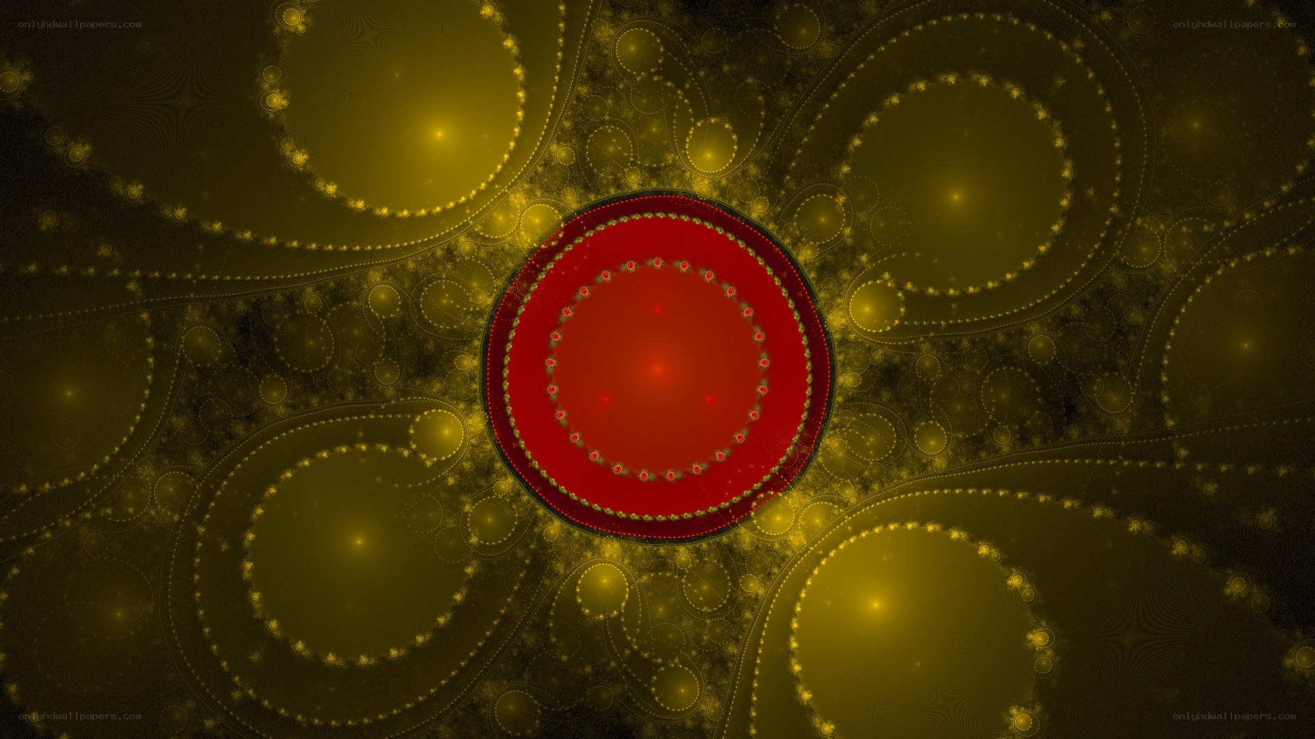 Fractal pattern with red center
