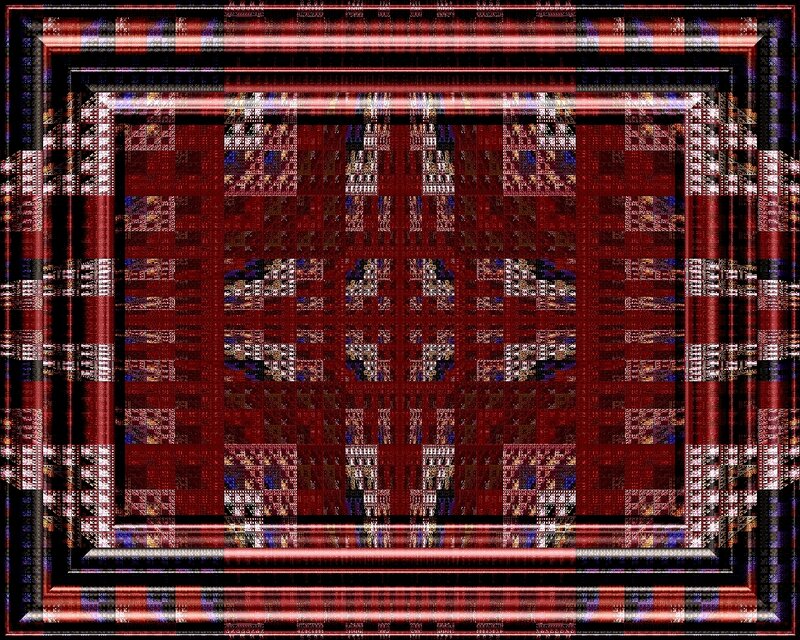 fractal pattern with red frame