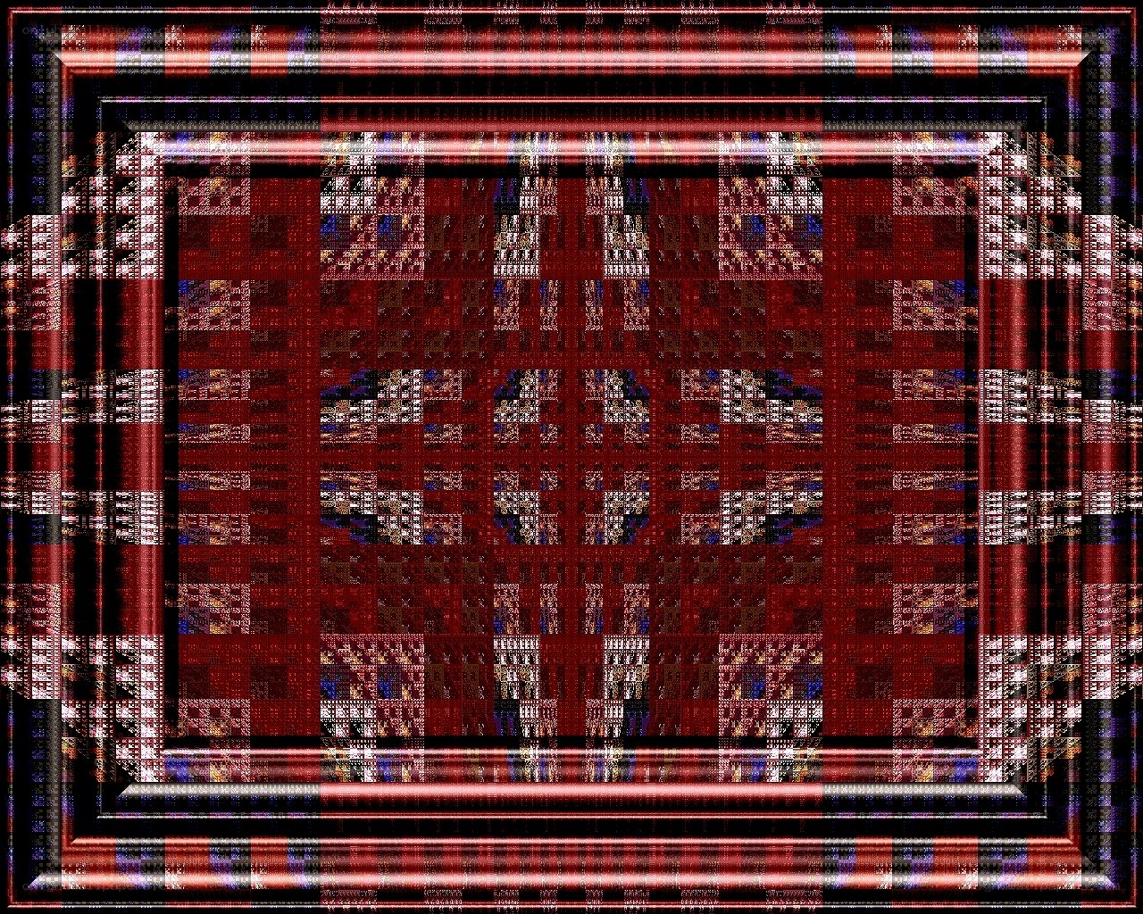 fractal pattern with red frame