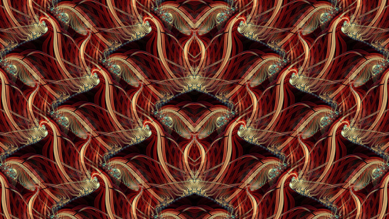 Fractal Pattern with Red Lines