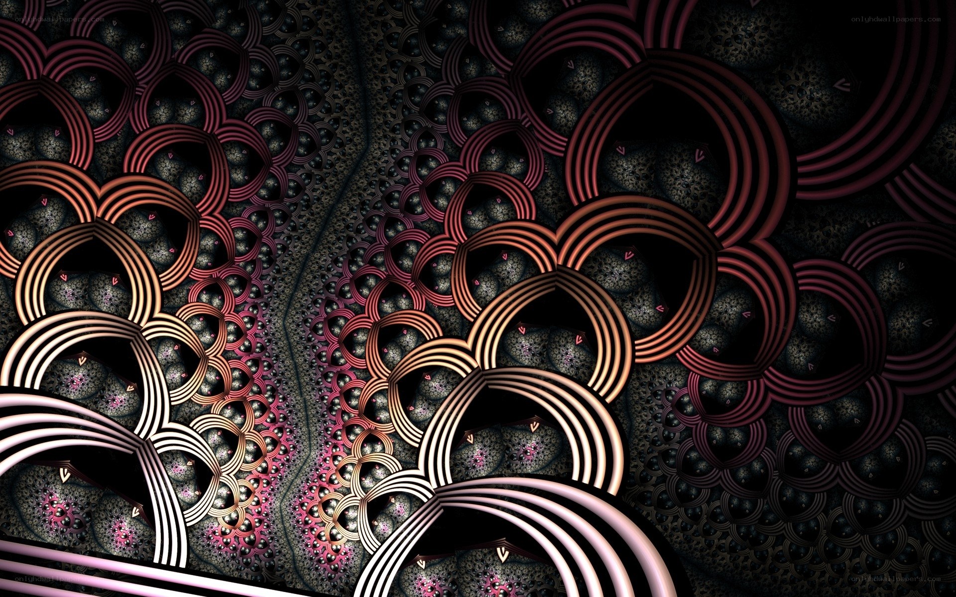 Fractal pattern with rings