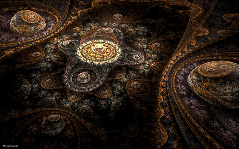Fractal Pattern with Spheres — Brown