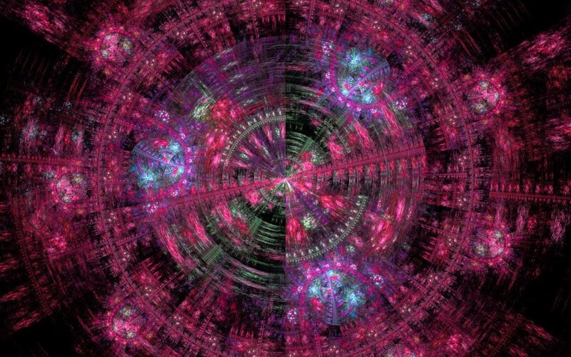 Fractal Pattern with Spheres — Pink
