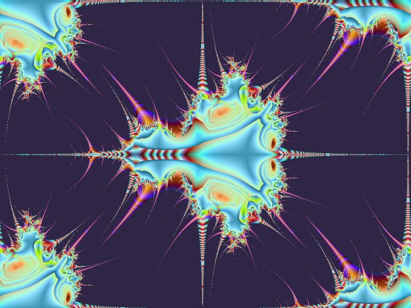 Fractal Pattern with Spikes — Blue