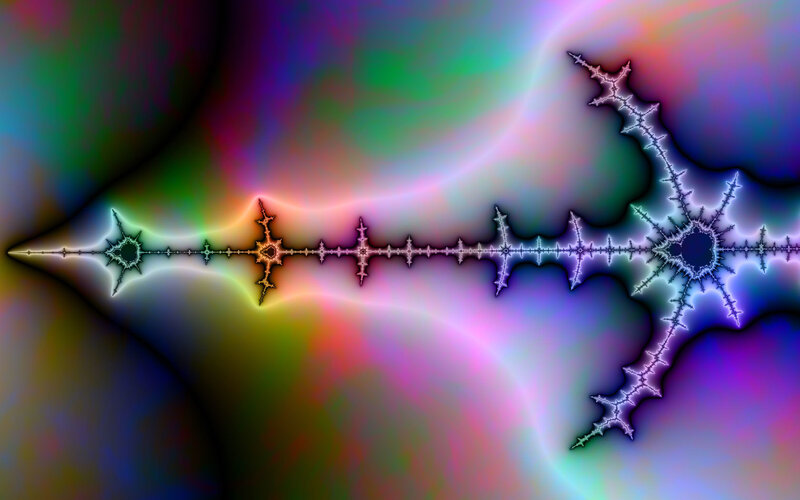 Fractal Pattern with Spikes — Purple