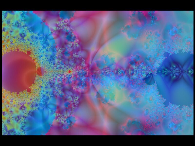 Fractal Pattern with Spiral — Blue
