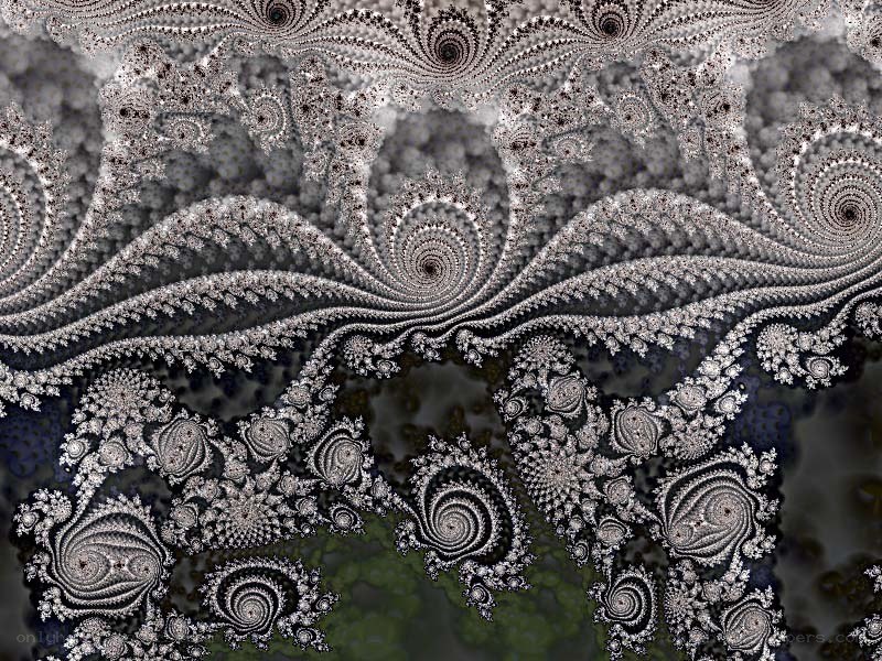 Fractal pattern with spirals