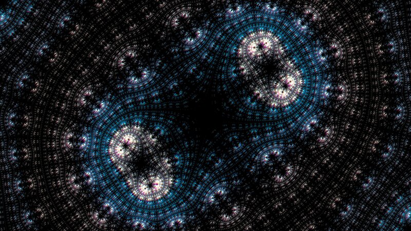 Fractal Pattern with Spirals — Black, Hypnotic, Digital Art, Circles, Dots