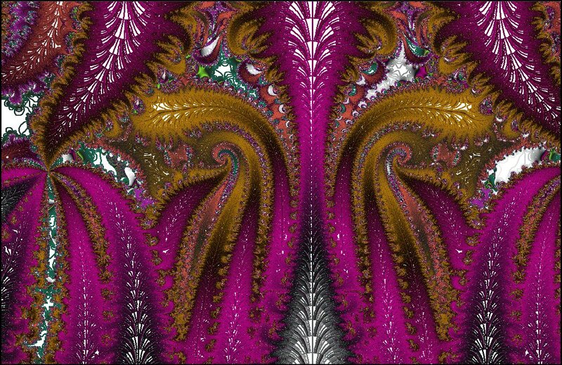 Fractal Pattern with Spirals — Magenta