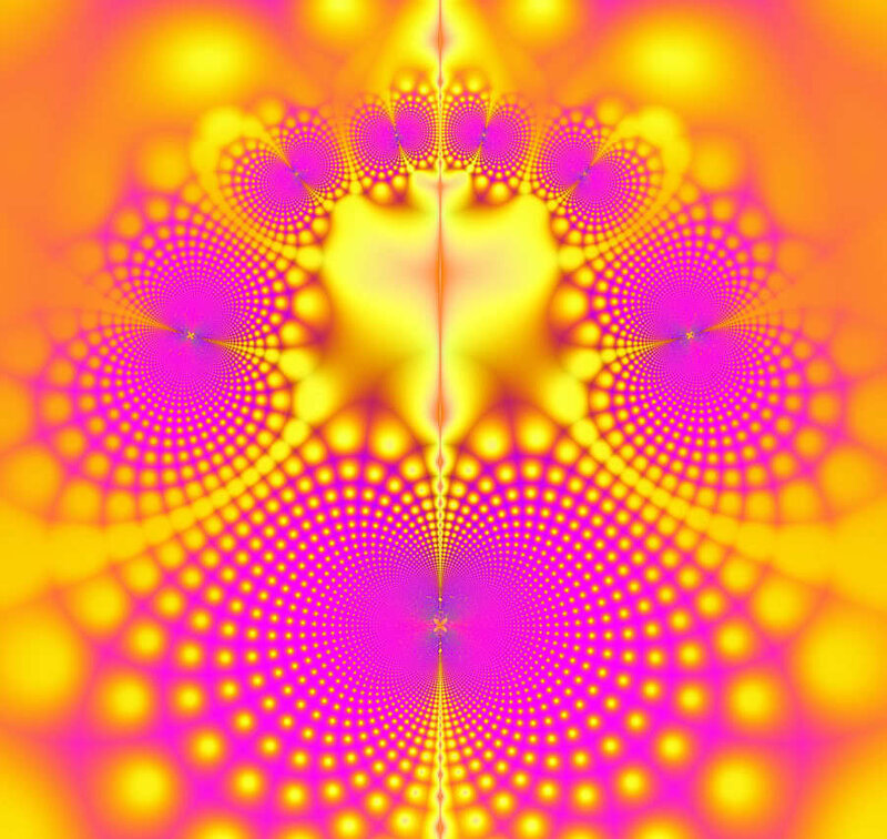 Fractal Pattern with Spirals — Pink, Hypnotic, Abstract