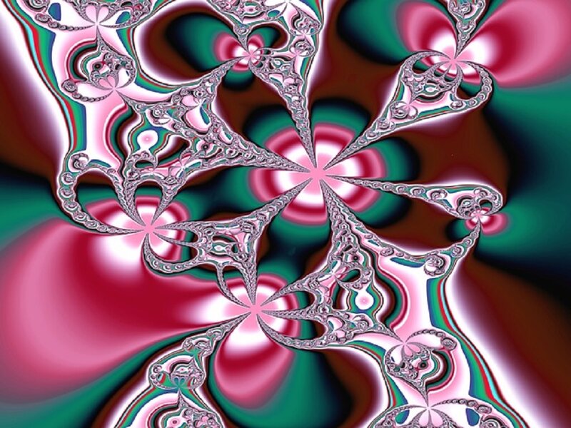 Fractal Pattern with Spirals — Pink, Hypnotic