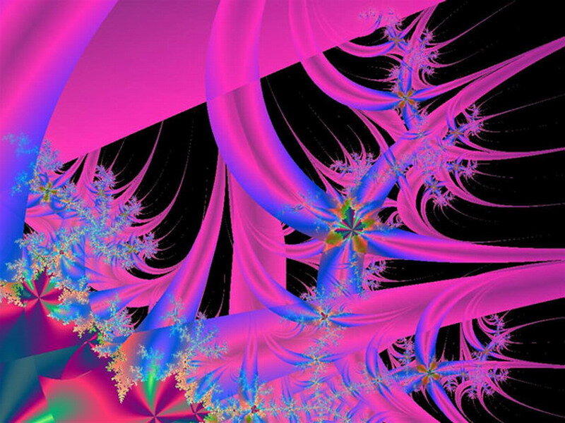 Fractal Pattern with Spirals — Pink