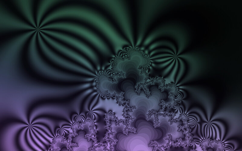 Fractal Pattern with Spirals — Purple, Hypnotic, Abstract, Patterns