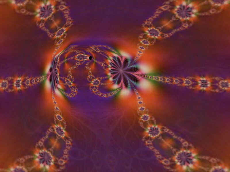 Fractal Pattern with Spirals — Purple, Hypnotic, Abstract