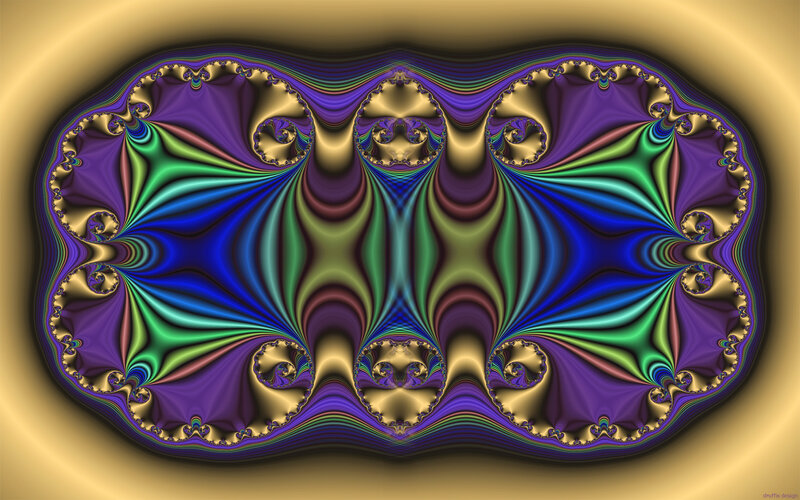 Fractal Pattern with Spirals — Purple, Hypnotic, Digital Art, Color Gradients