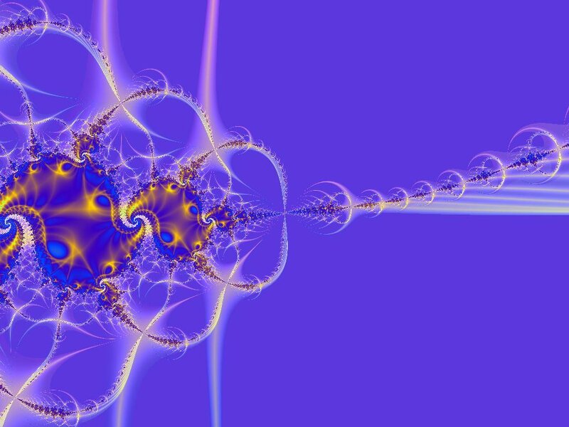 Fractal Pattern with Spirals — Purple, Hypnotic