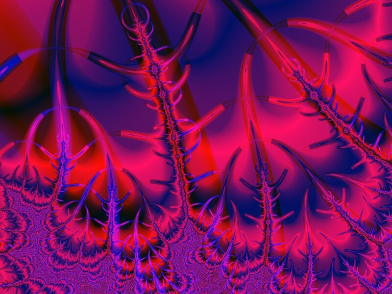 Fractal Pattern with Spirals — Purple