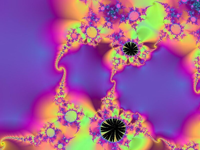 Fractal Pattern with Spirals — Purple, Vibrant, Abstract