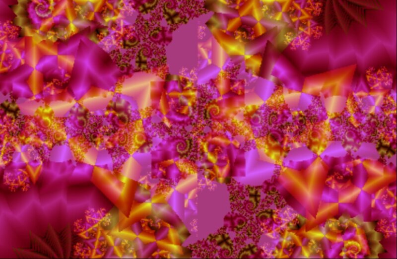 Fractal Pattern with Spirals — Purple, Vibrant
