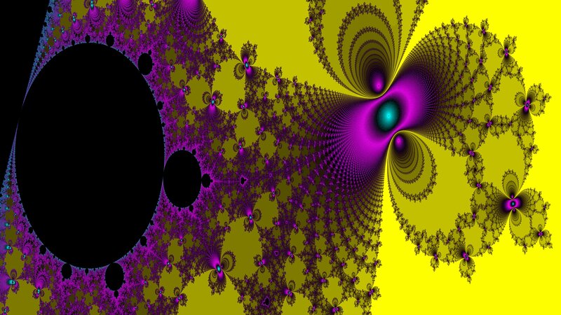Fractal Pattern with Spirals — Yellow, Hypnotic
