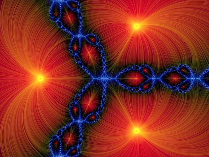 Fractal Pattern with Stars — Red