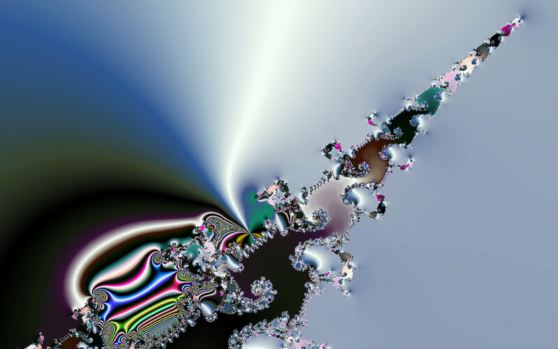 Fractal Pattern with Swirls — Blue, Dynamic
