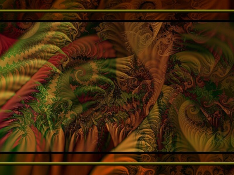 Fractal Pattern with Swirls — Green, Hypnotic, Digital Art