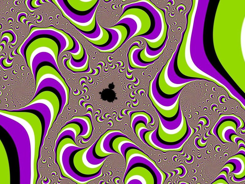 Fractal Pattern with Swirls — Green, Hypnotic